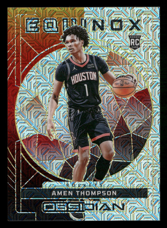 2023-24 Panini Obsidian #33 Amen Thompson Equinox Electric Etch Molten Mojo #/10