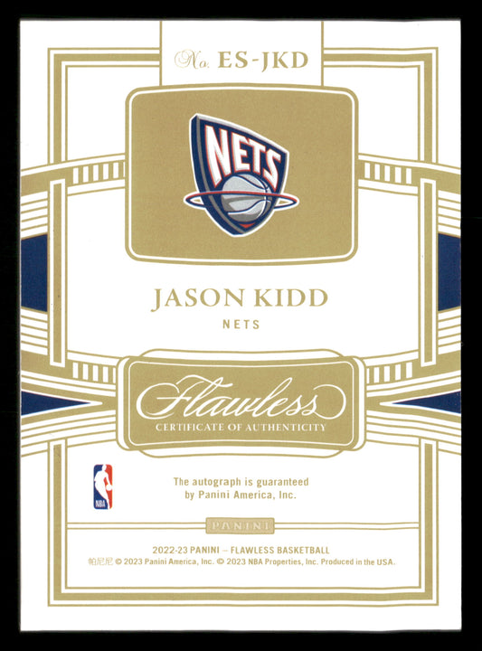 2022-23 Panini Flawless #ES-JKD Jason Kidd Enshrined Signatures #/25