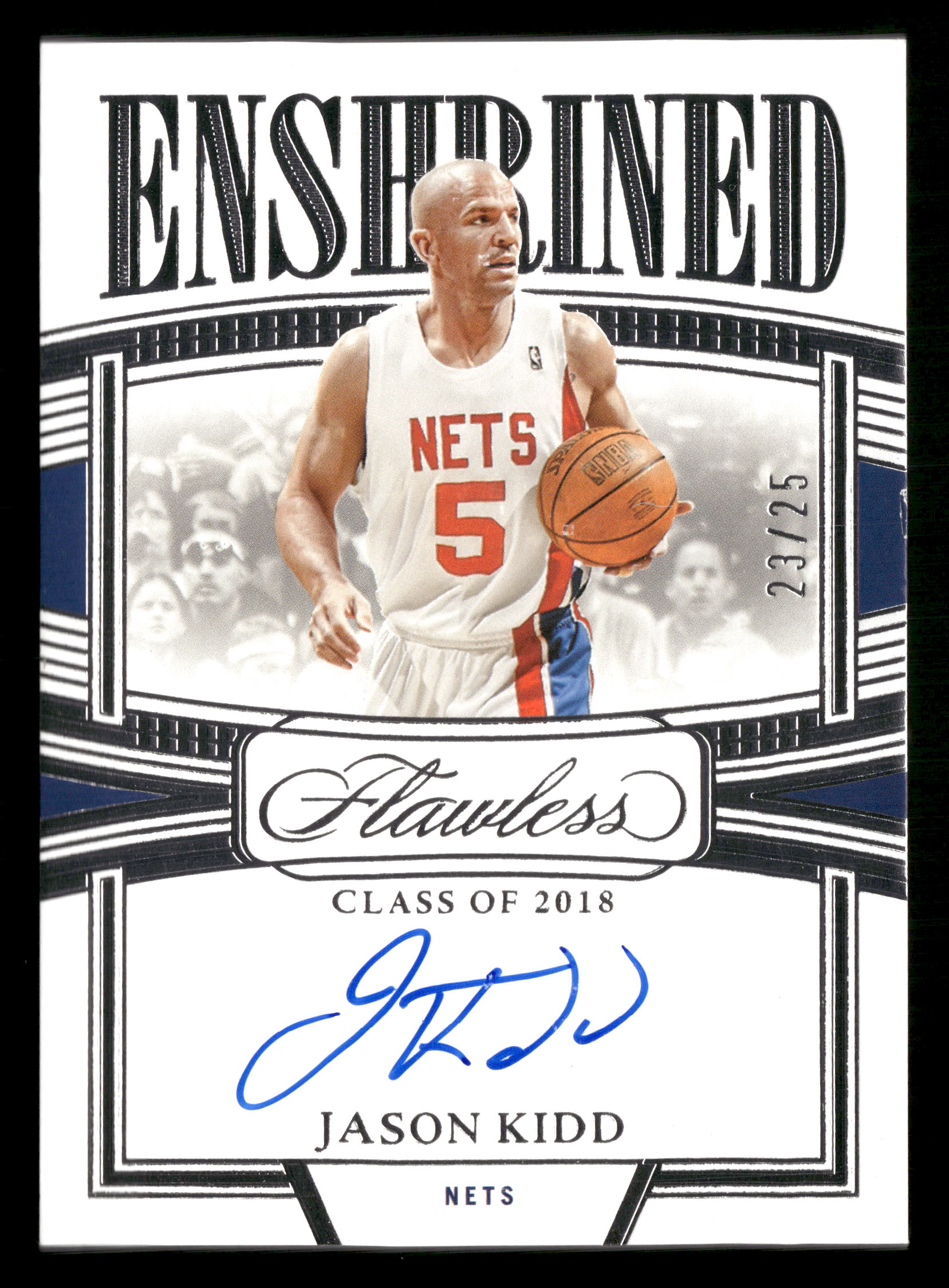 2022-23 Panini Flawless #ES-JKD Jason Kidd Enshrined Signatures #/25