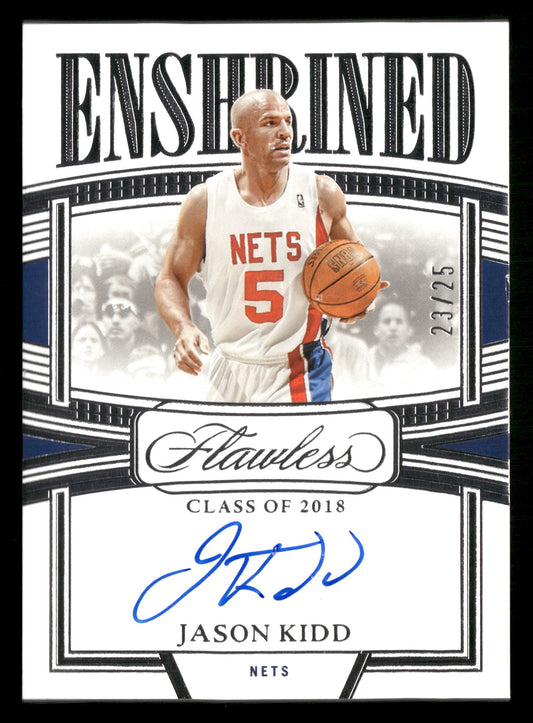 2022-23 Panini Flawless #ES-JKD Jason Kidd Enshrined Signatures #/25