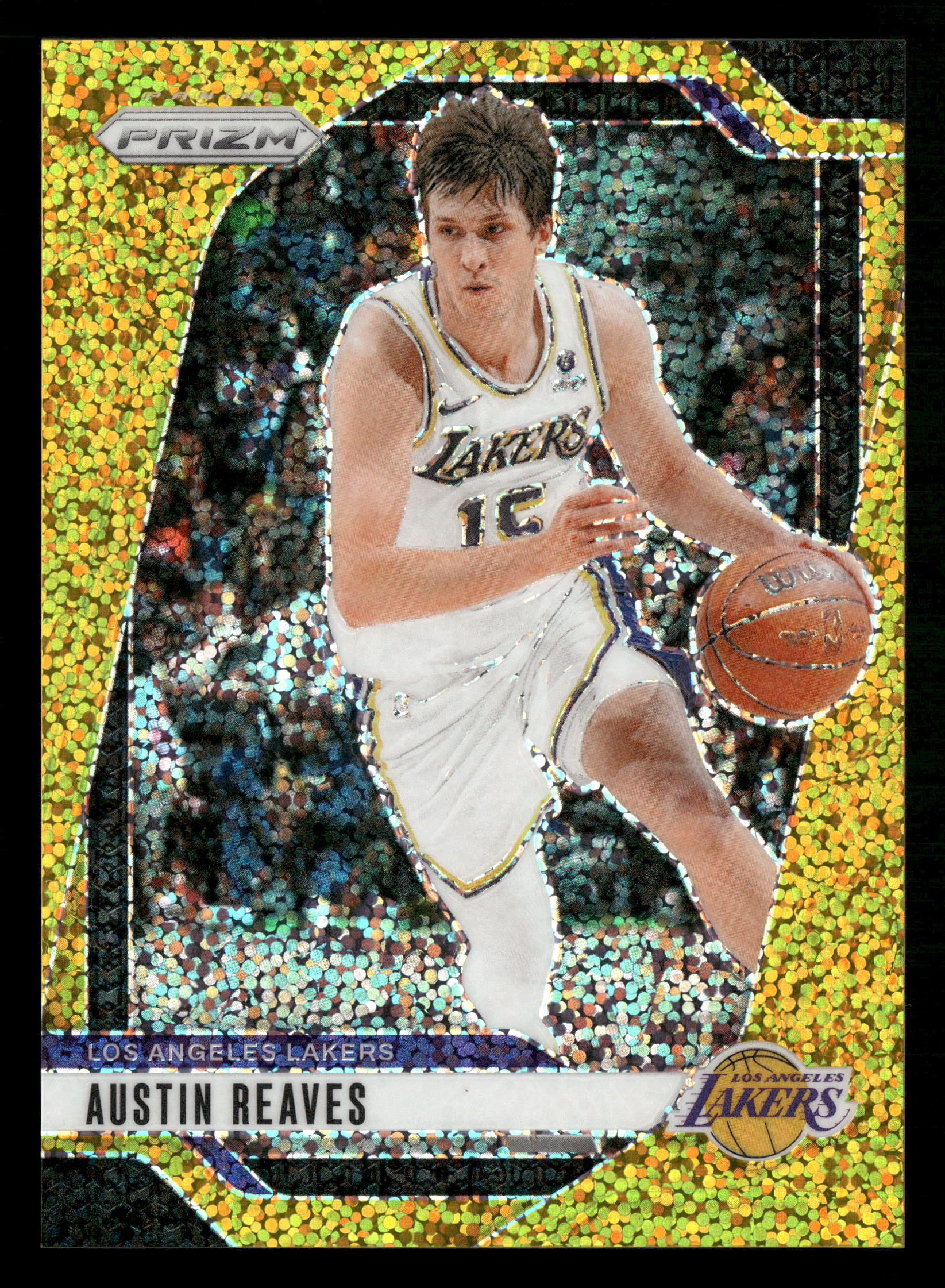 2024-25 Panini Prizm #26 Austin Reaves Prizms Gold Sparkle #/24