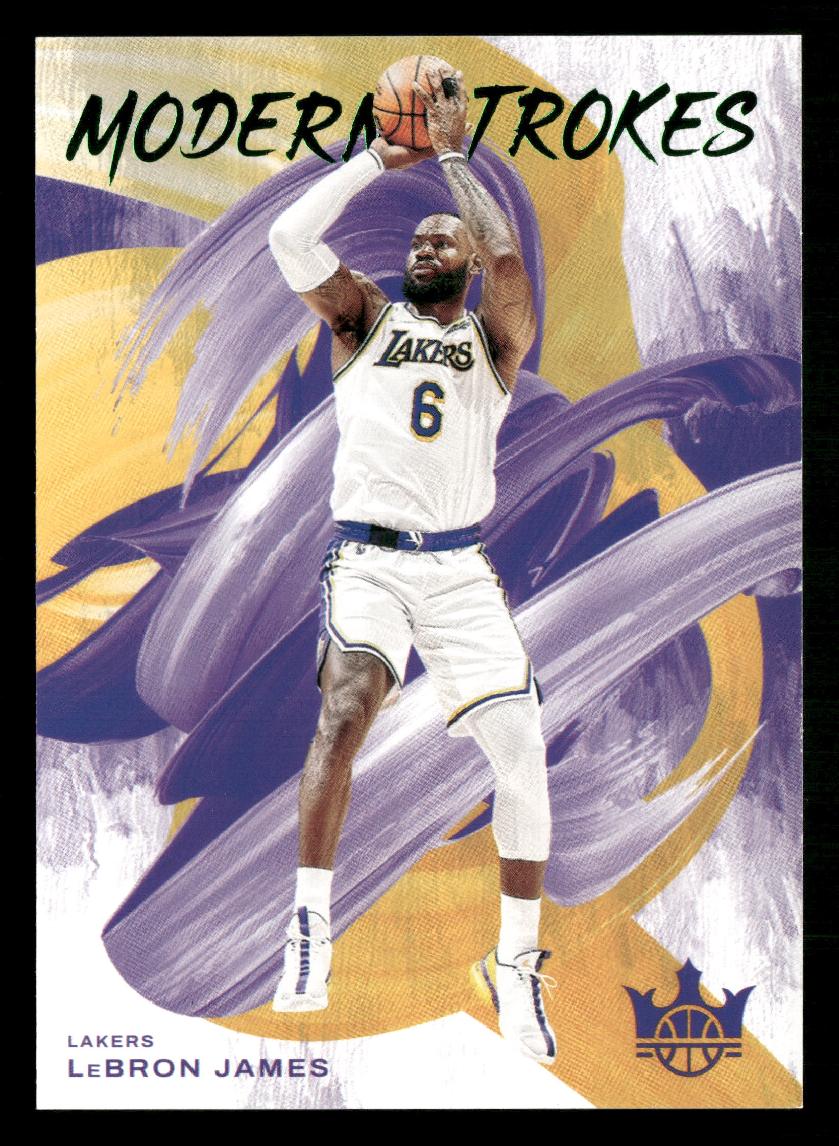 2021-22 Panini Court Kings #15 LeBron James Modern Strokes Jade #/25