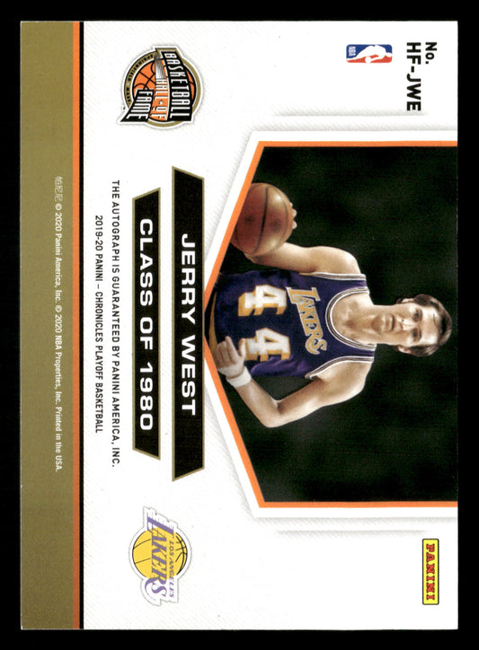 2019-20 Panini Chronicles #HF-JWE Jerry West Hall of Fame Autographs Blue #/49