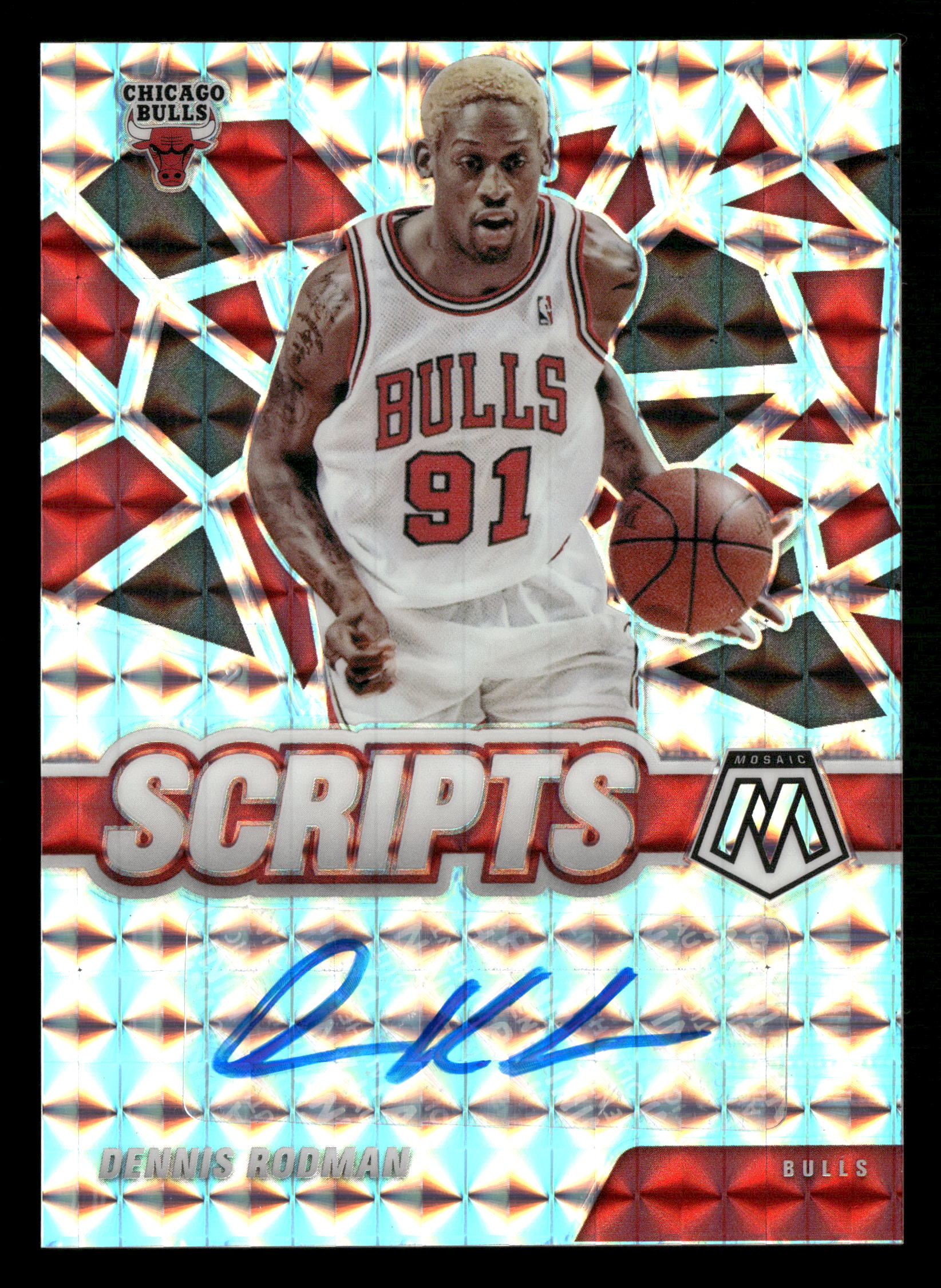 2020-21 Panini Mosaic #SC-DRO Dennis Rodman Scripts