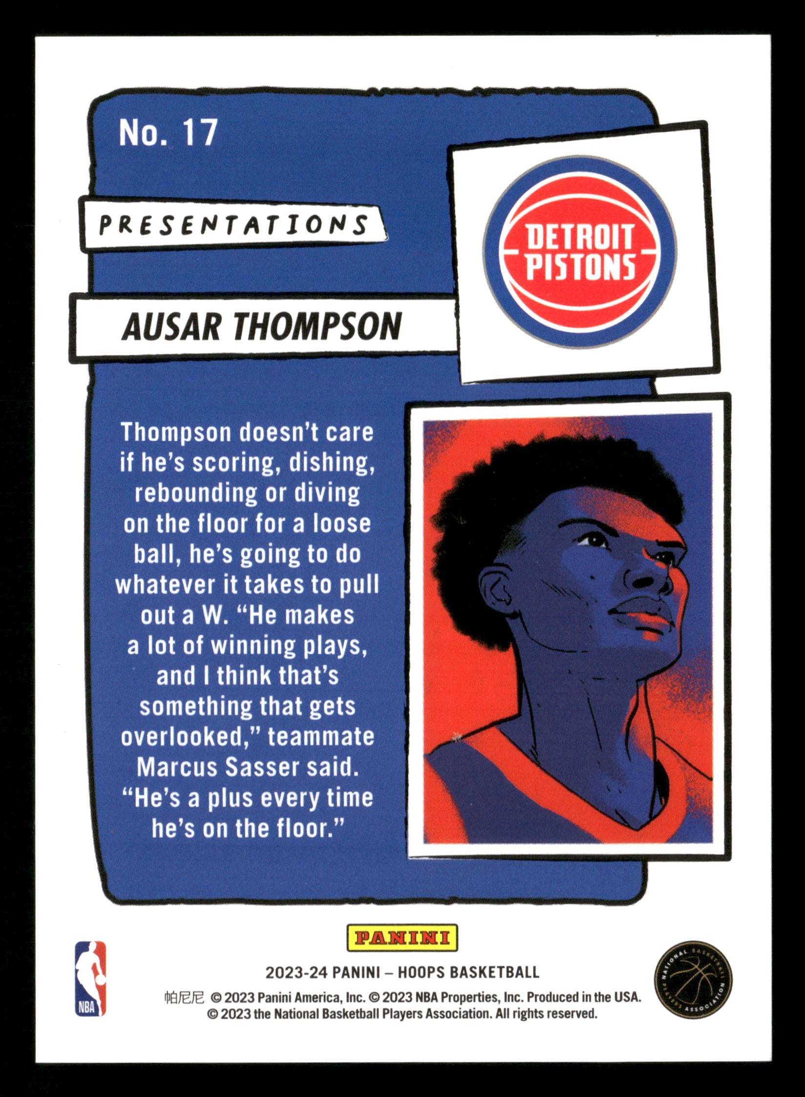 2023-24 Hoops #17 Ausar Thompson Presentations