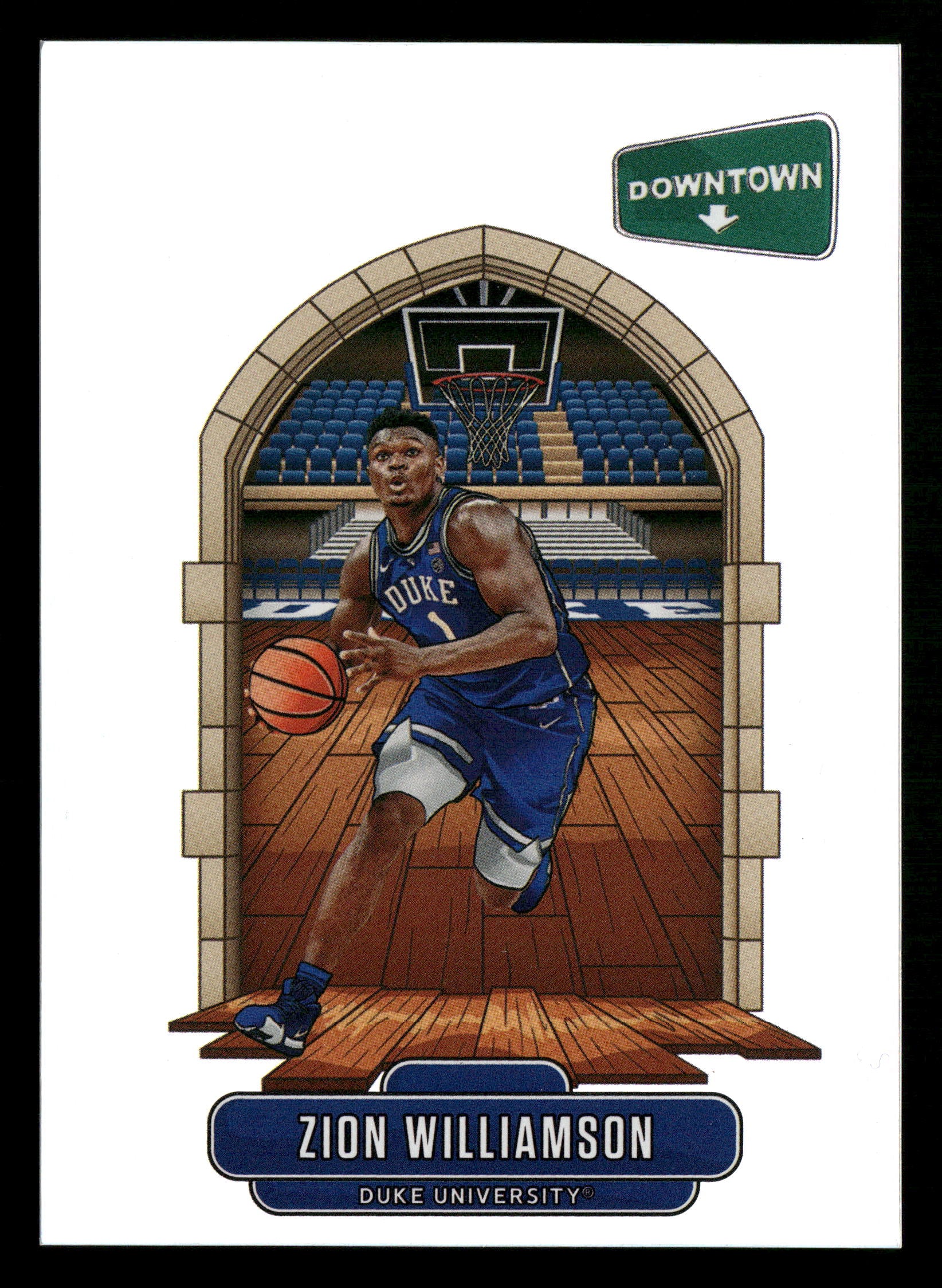 2020 Panini Prizm Draft Picks Collegiate #D-5 Zion Williamson Downtown