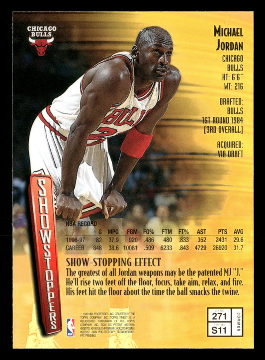 1997-98 Finest #271 Michael Jordan Showstoppers
