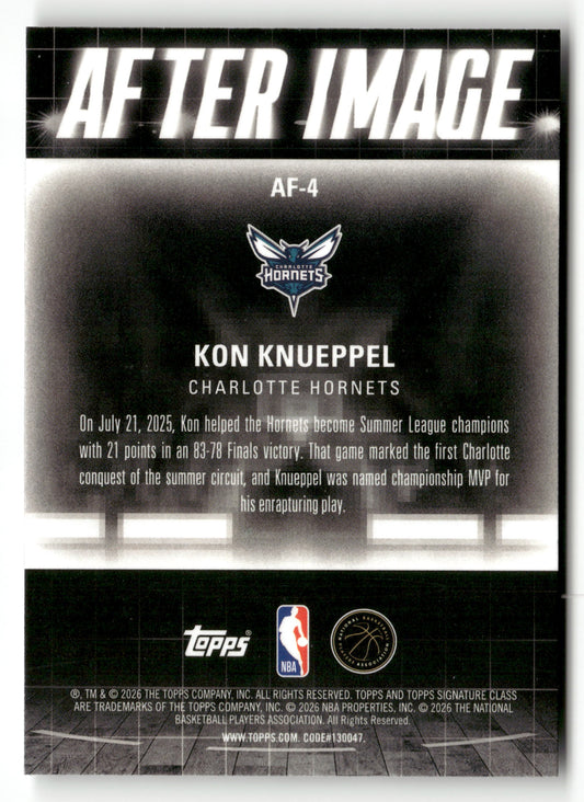 2025-26 Topps Signature Class #AF-4 Kon Knueppel After Image