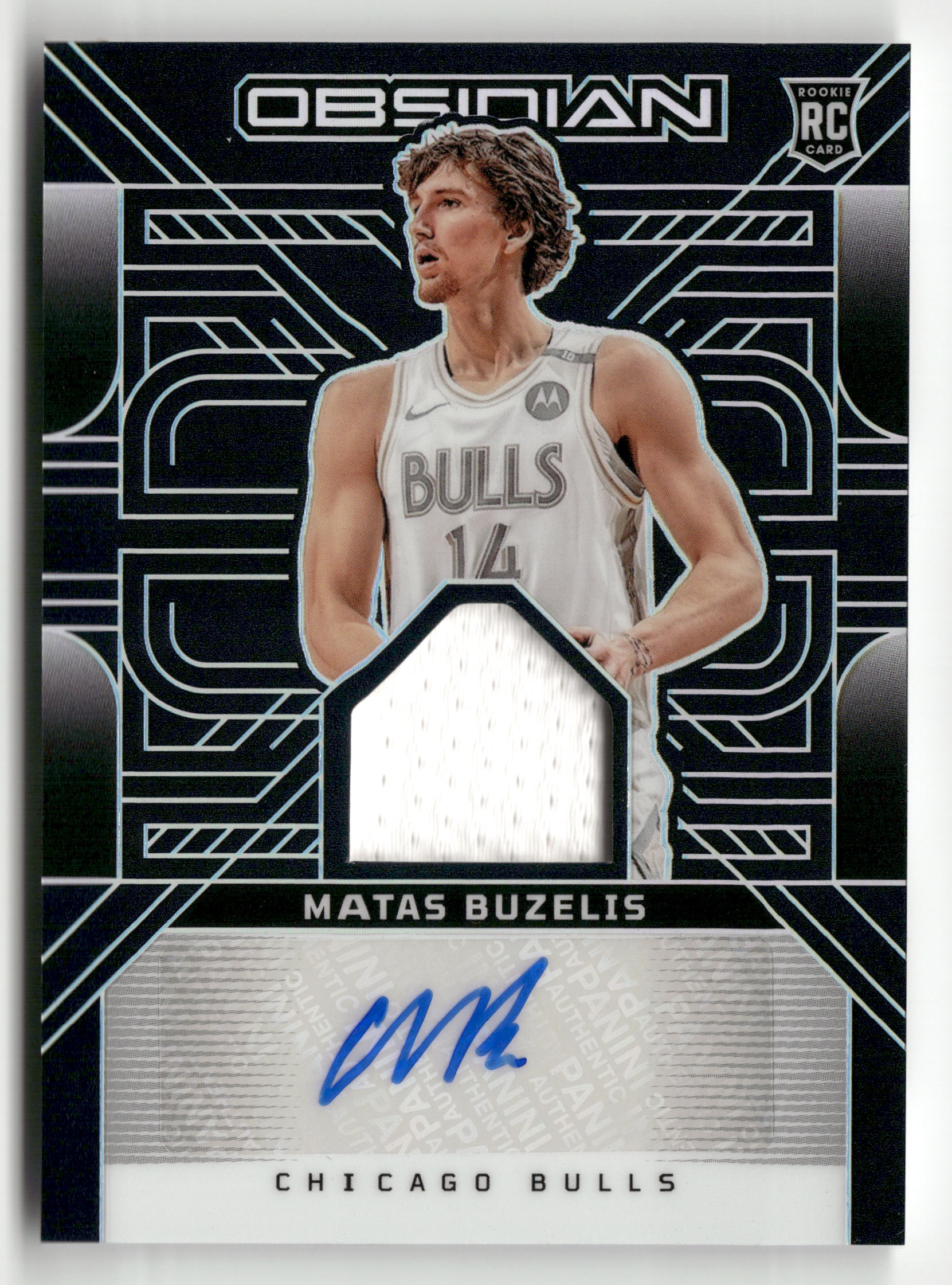 2024-25 Panini Obsidian #RJI-BUZ Matas Buzelis Rookie Jersey Ink #/125