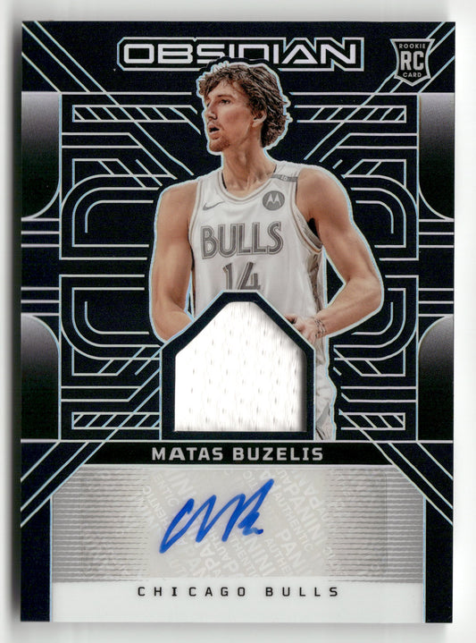 2024-25 Panini Obsidian #RJI-BUZ Matas Buzelis Rookie Jersey Ink #/125