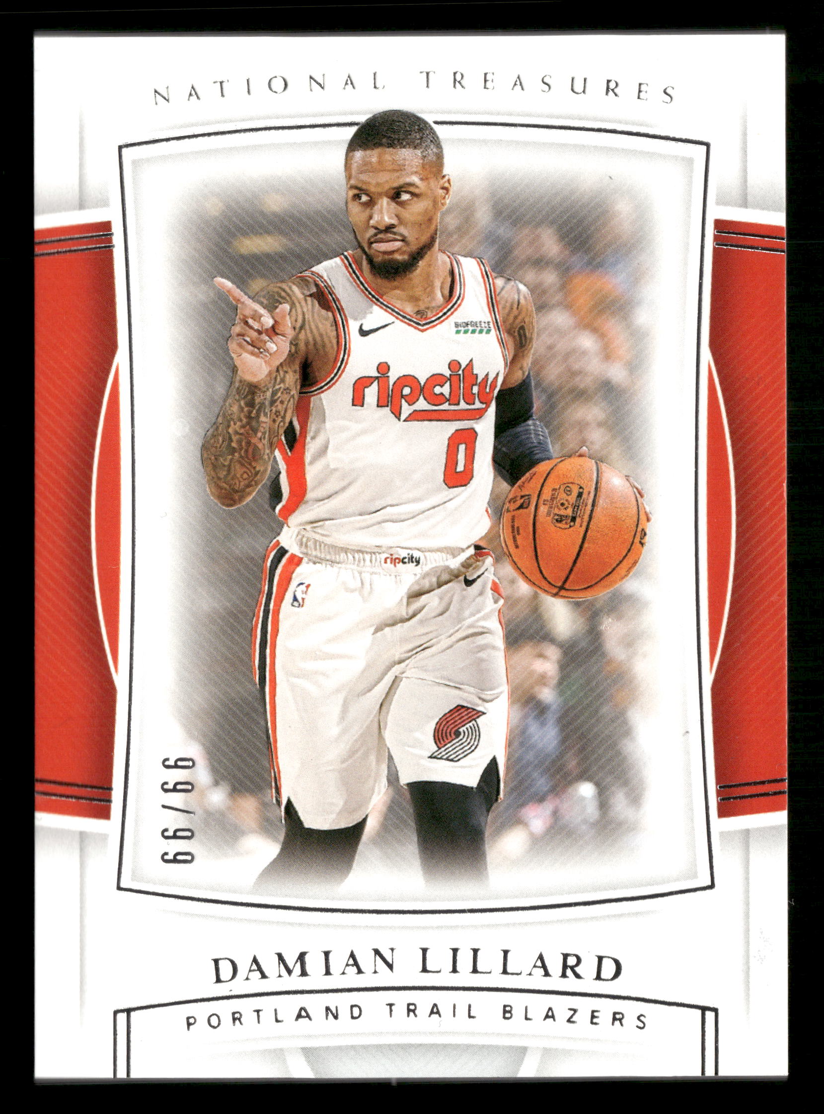 2019-20 Panini National Treasures #92 Damian Lillard #/99
