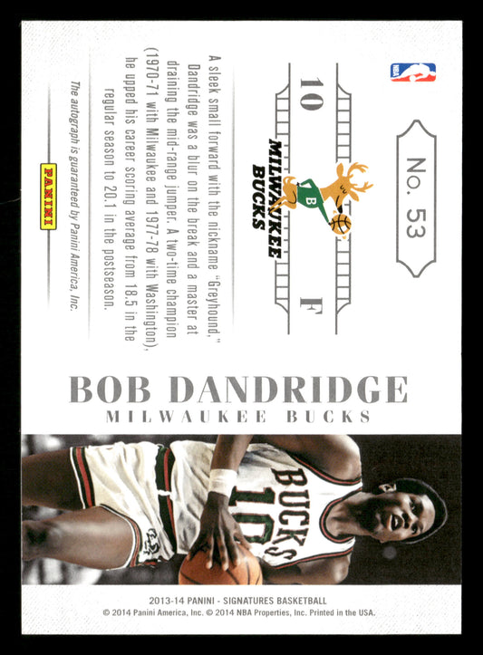2013-14 Panini Signatures #53 Bob Dandridge Endorsements Red #/10