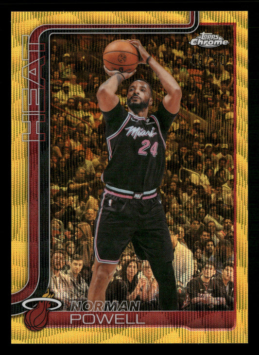 2025-26 Topps Chrome Update #58 Norman Powell Gold Wave Refractor #/50