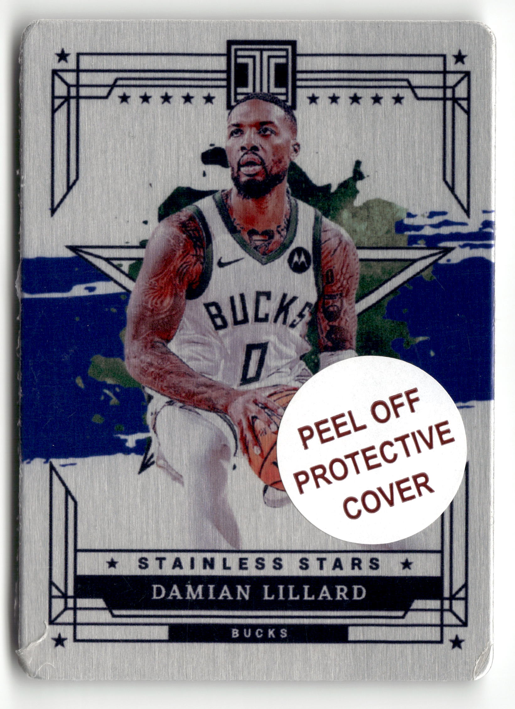 2023-24 Panini Impeccable #16 Damian Lillard Stainless Stars Blue #/49