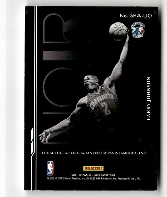 2021-22 Panini Noir #SHA-LJO Larry Johnson Shadow Signatures #/99