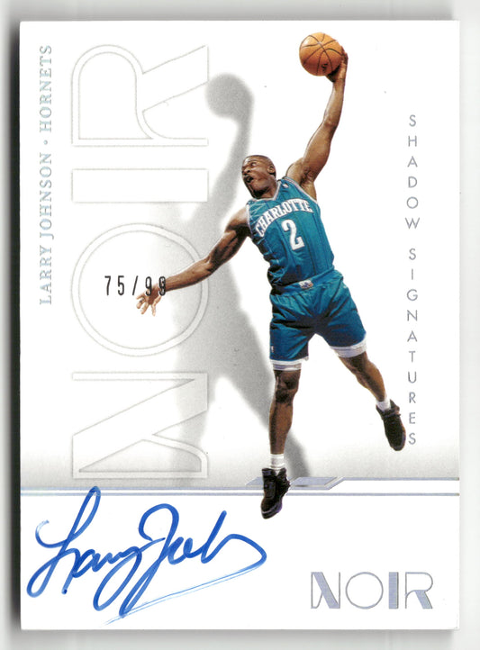 2021-22 Panini Noir #SHA-LJO Larry Johnson Shadow Signatures #/99