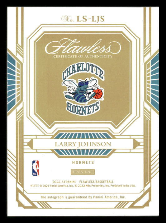 2022-23 Panini Flawless #LS-LJS Larry Johnson Legendary Scripts #/25