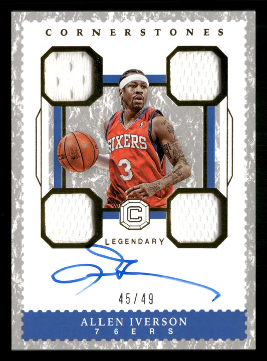 2017-18 Panini Cornerstones #LC-AIV Allen Iverson Legendary Cornerstones #/49