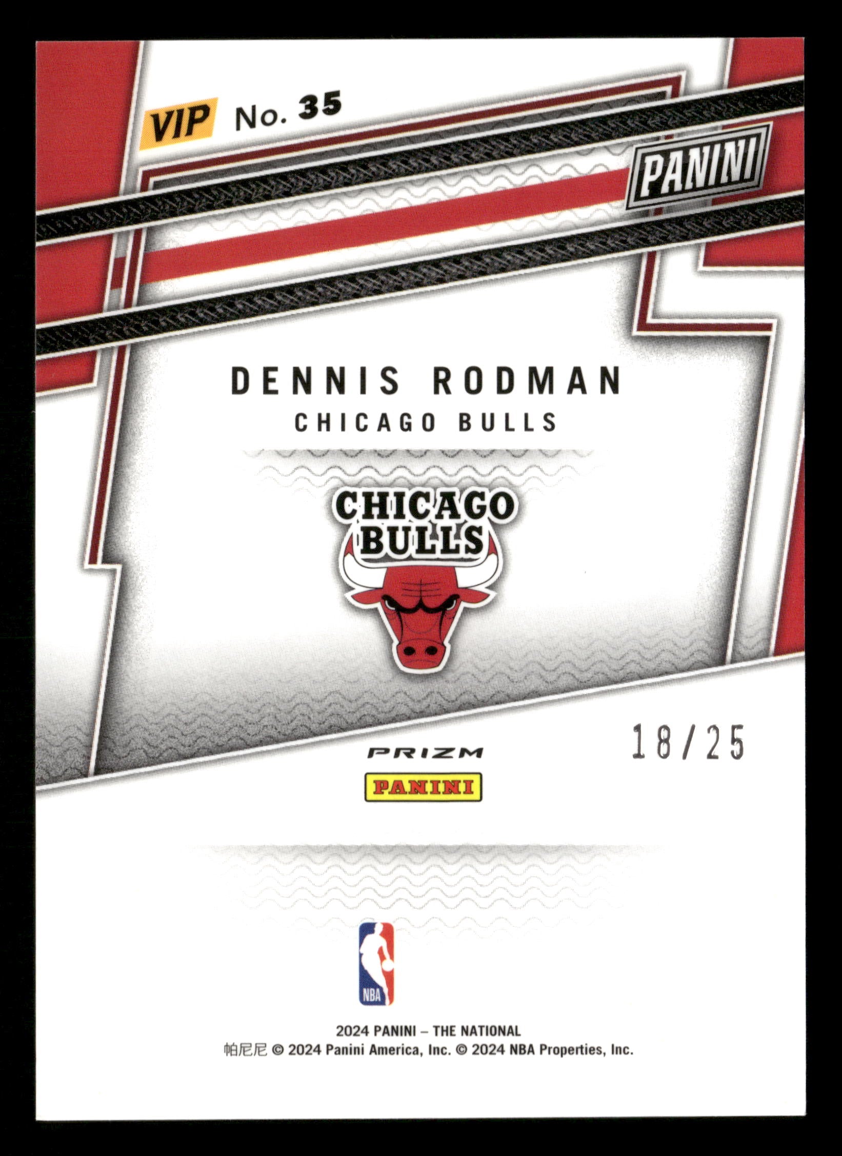 2024 National Sports Convention VIP Party #35 Dennis Rodman Red/White/Blue #/25