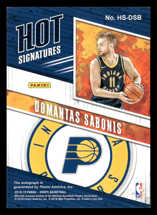 2018-19 Hoops #HS-DSB Domantas Sabonis Hot Signatures