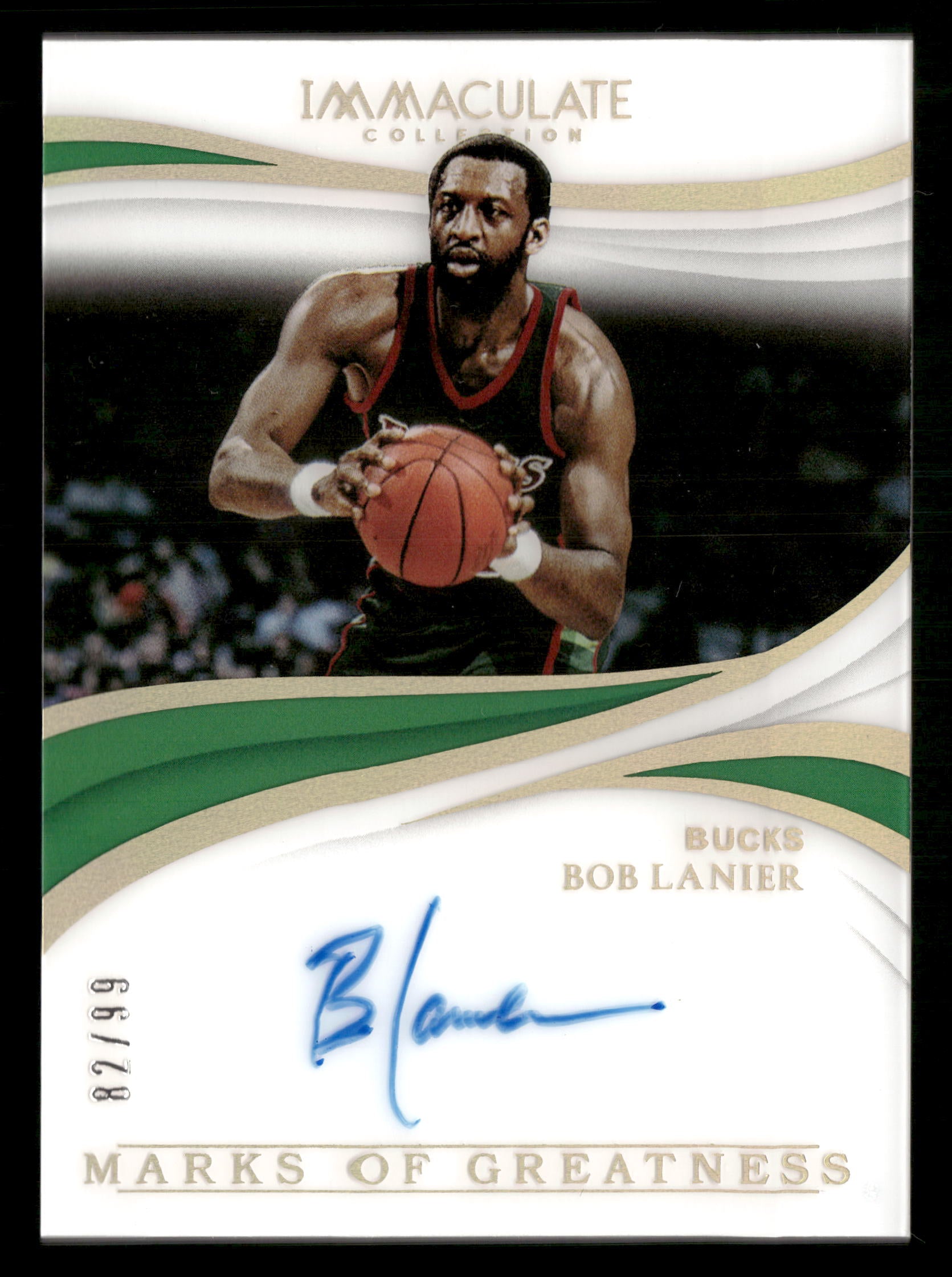 2018-19 Panini Immaculate Collection #MG-BLN Bob Lanier Marks of Greatness #/99