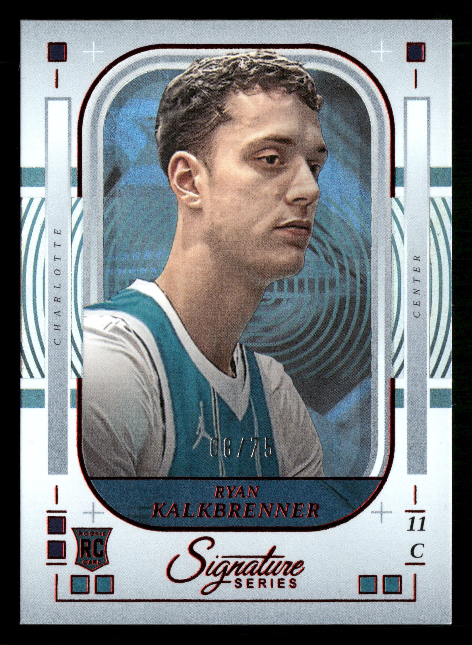 2025-26 Panini Signature Series #21 Ryan Kalkbrenner Red #/75