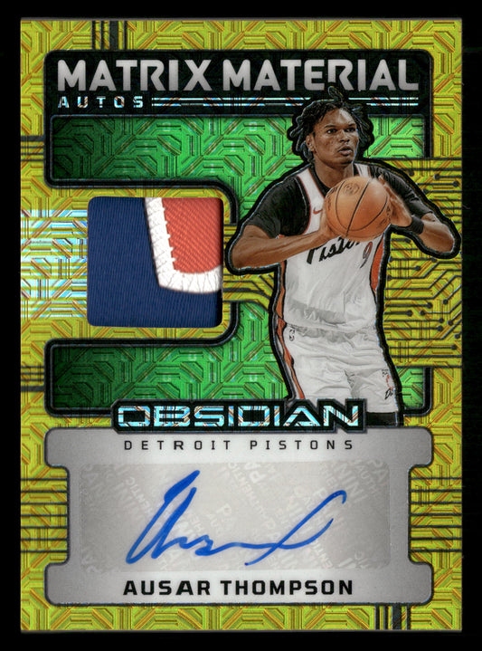2024-25 Obsidian Ausar Thompson Matrix Material Auto E-Etch Gold Flood #/10
