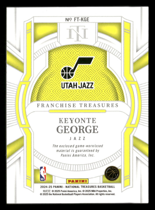 2024-25 National Treasures #FT-KGE Keyonte George Franchise Treasures #/99