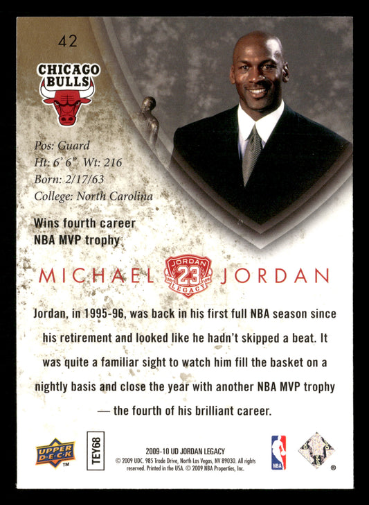 2009-10 Upper Deck Michael Jordan Legacy Collection #42 Michael Jordan