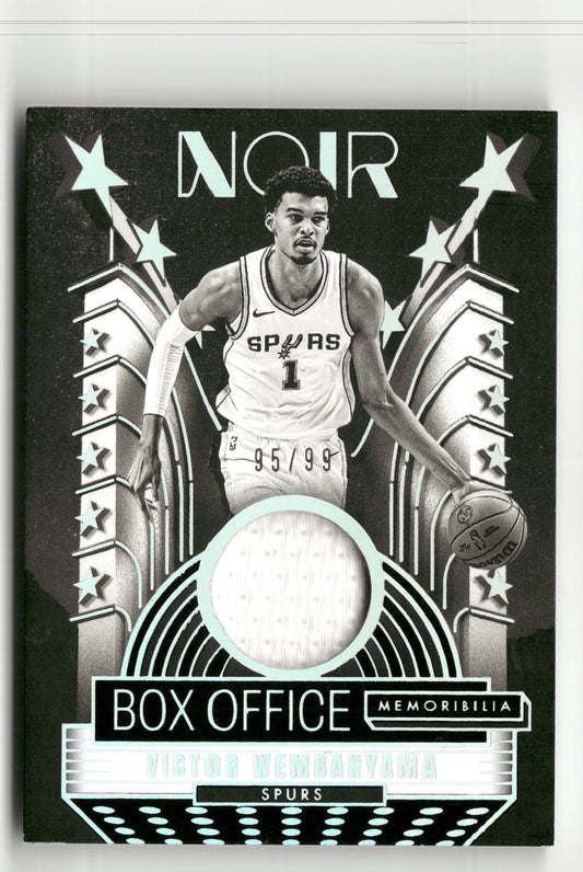 2024-25 Panini Noir #BOM-WEM Victor Wembanyama Box Office Memorabilia #/99