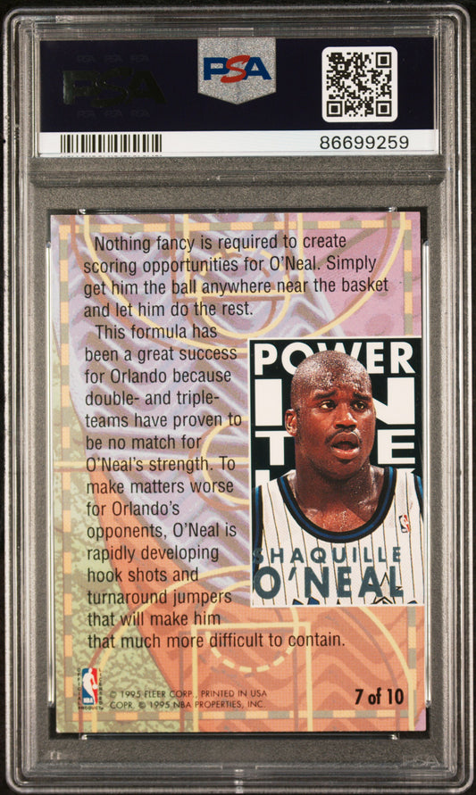 1994 Ultra Power In The Key #7 Shaquille O'Neal Power In The Key PSA 6