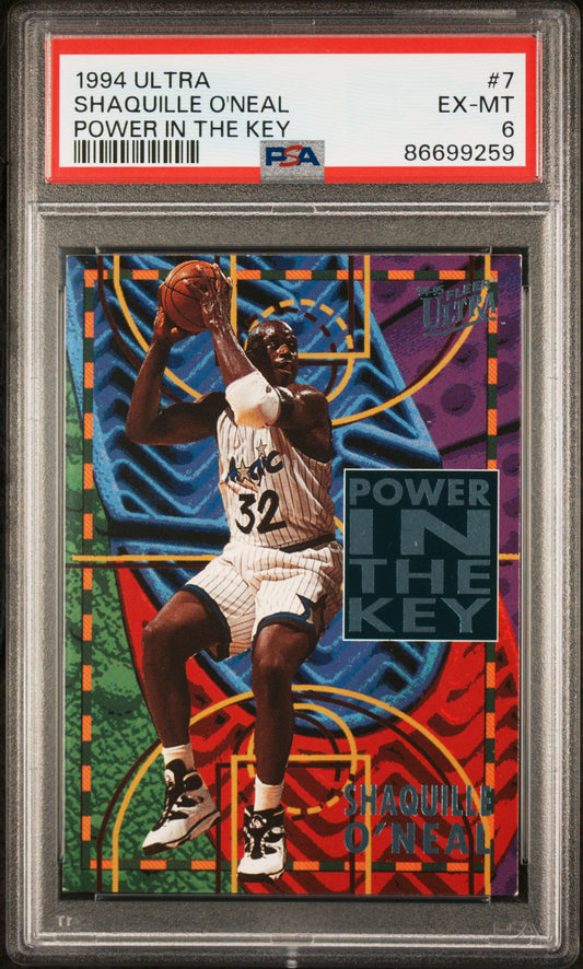 1994 Ultra Power In The Key #7 Shaquille O'Neal Power In The Key PSA 6