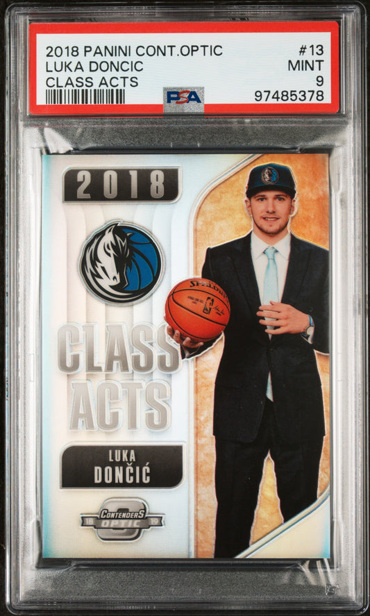 2018 Panini Contenders Optic Class Acts #13 Luka Doncic Class Acts PSA 9