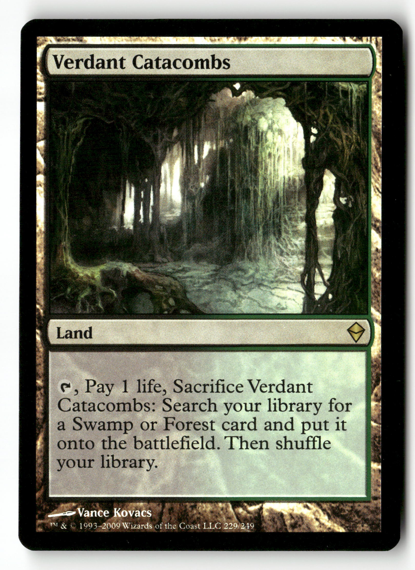 Magic The Gathering Zendikar 229 Verdant Catacombs R Foil