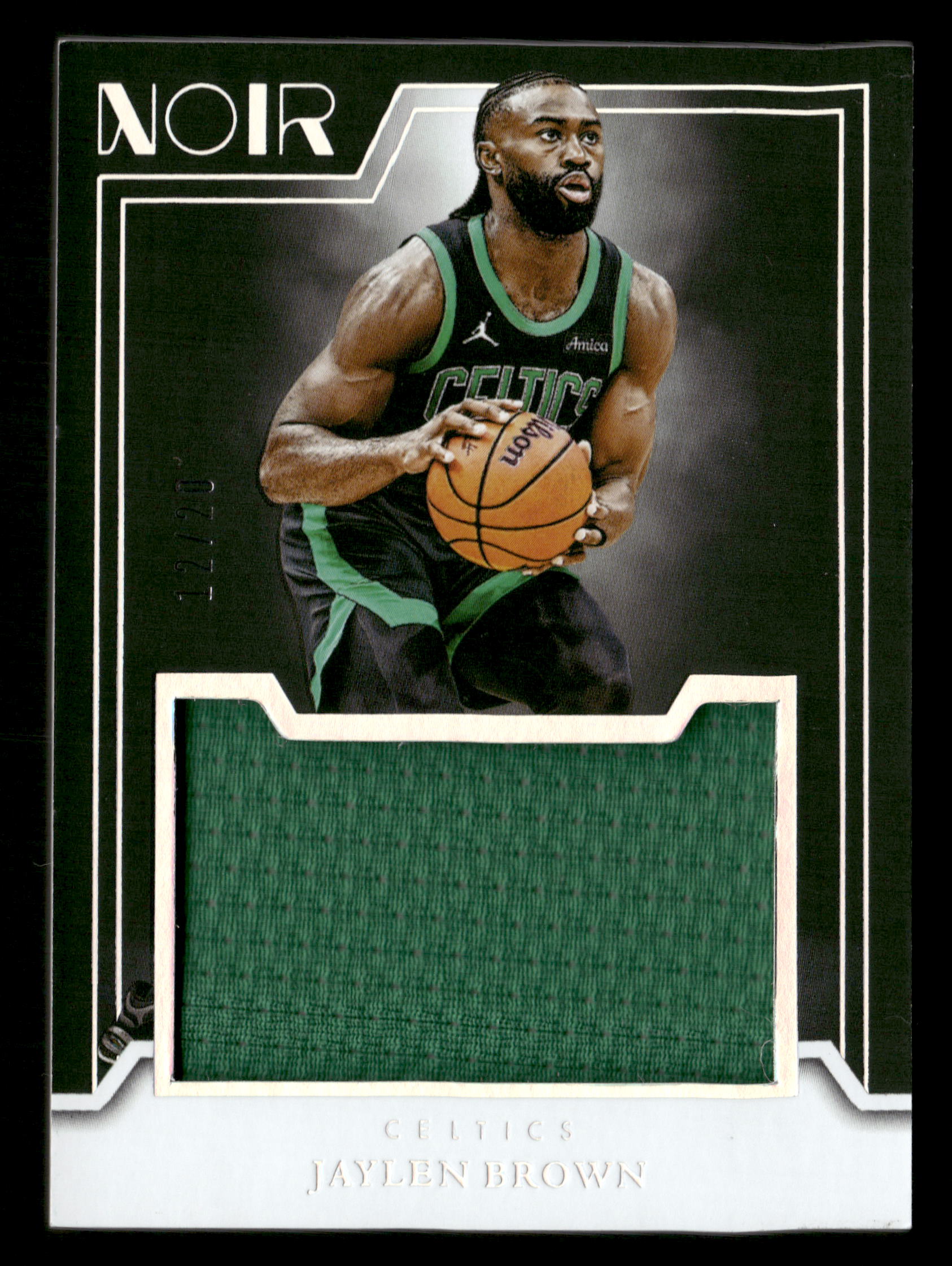 2024-25 Panini Noir #JM-JAY Jaylen Brown Jumbo Materials International #/20