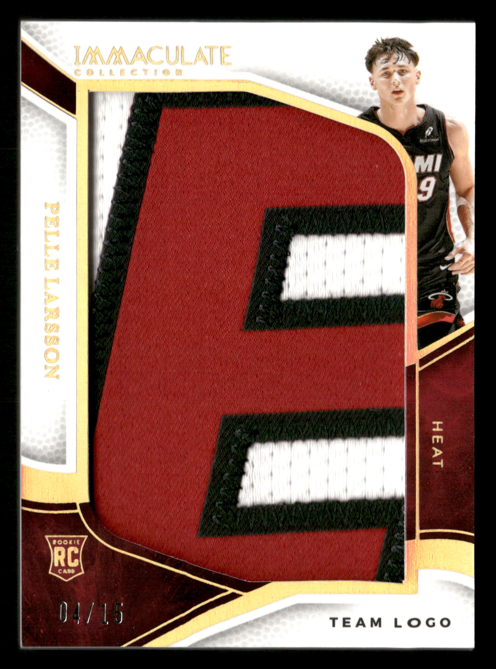 2024-25 Panini Immaculate #JP-PLE Pelle Larsson Jumbo Patches - Team Logo #/15