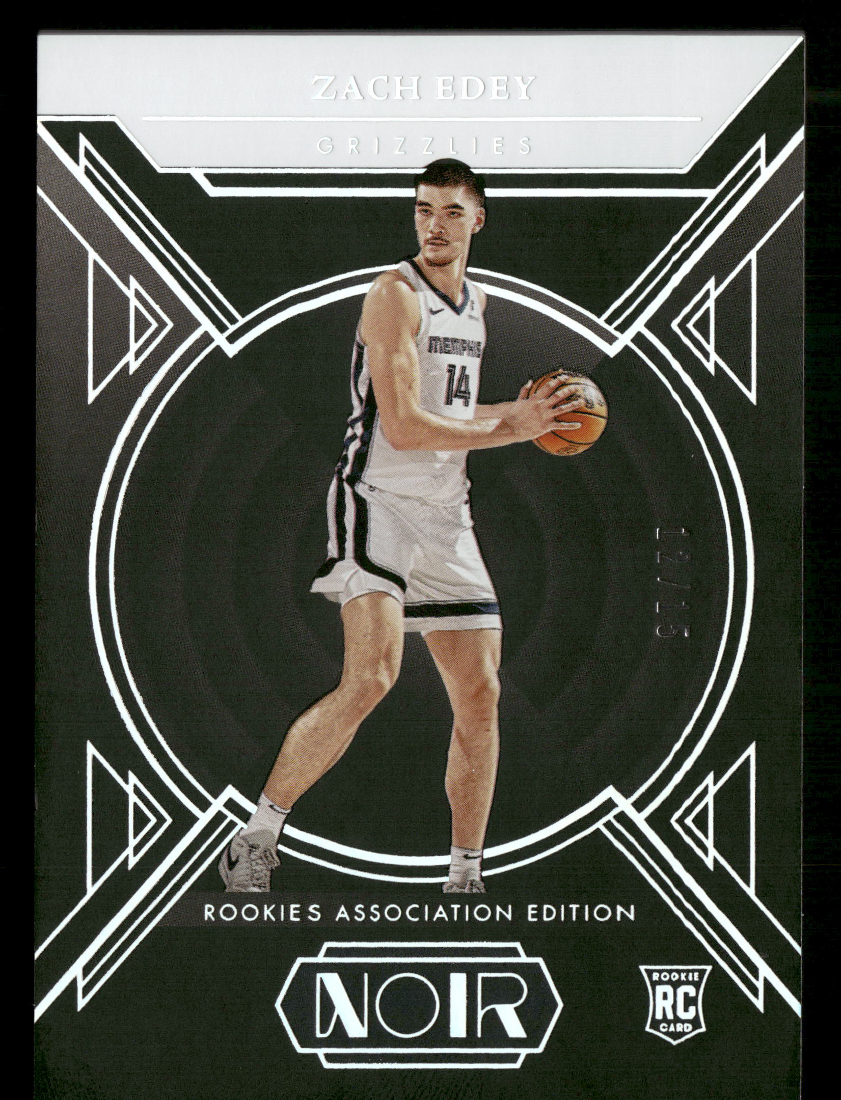 2024-25 Panini Noir #170 Zach Edey International #/15