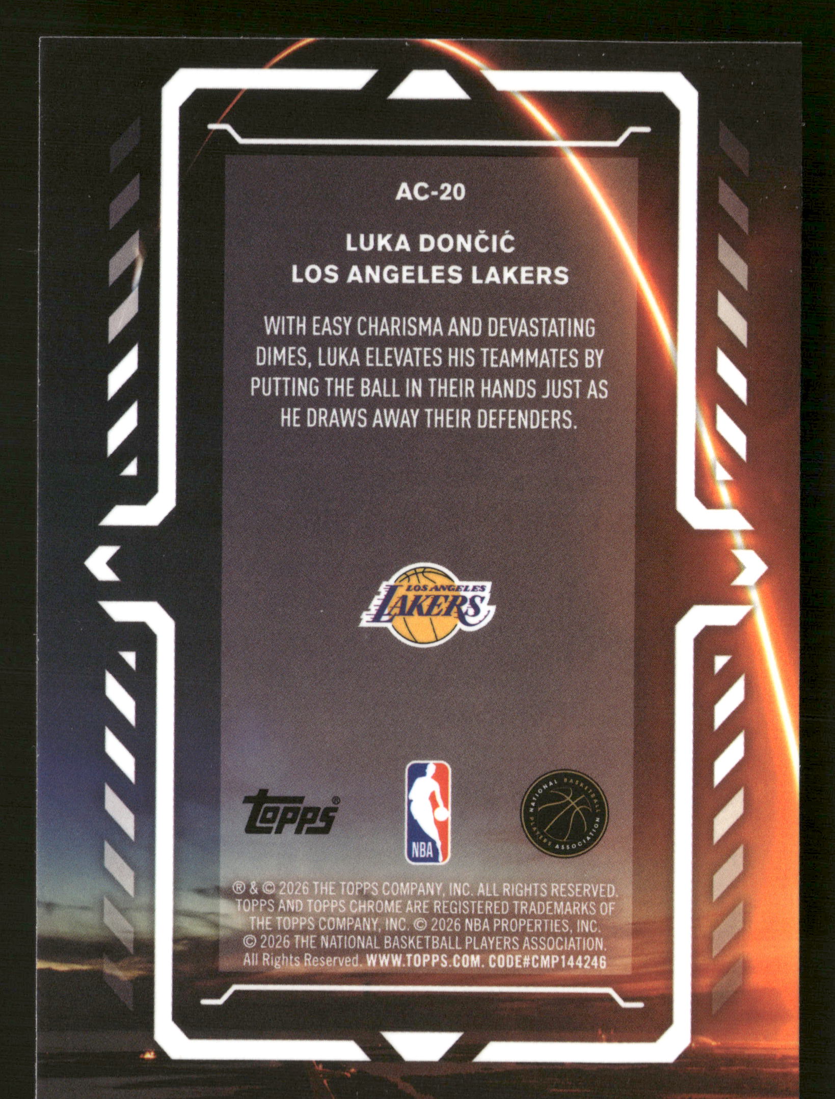2025-26 Topps Chrome Update #AC-20 Luka Dončić Activators /75 Purple