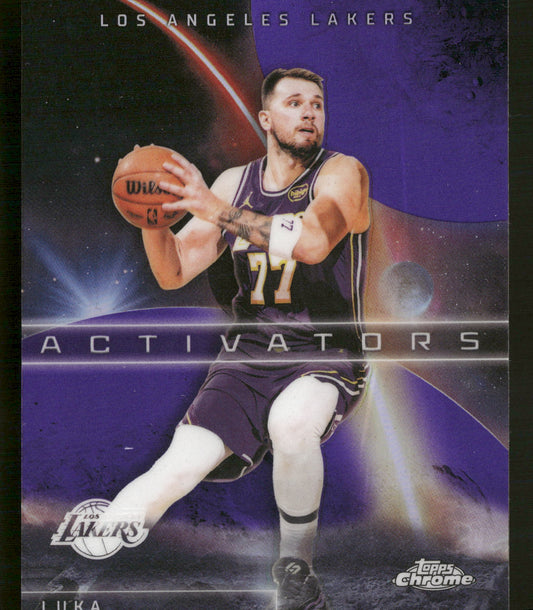 2025-26 Topps Chrome Update #AC-20 Luka Dončić Activators /75 Purple