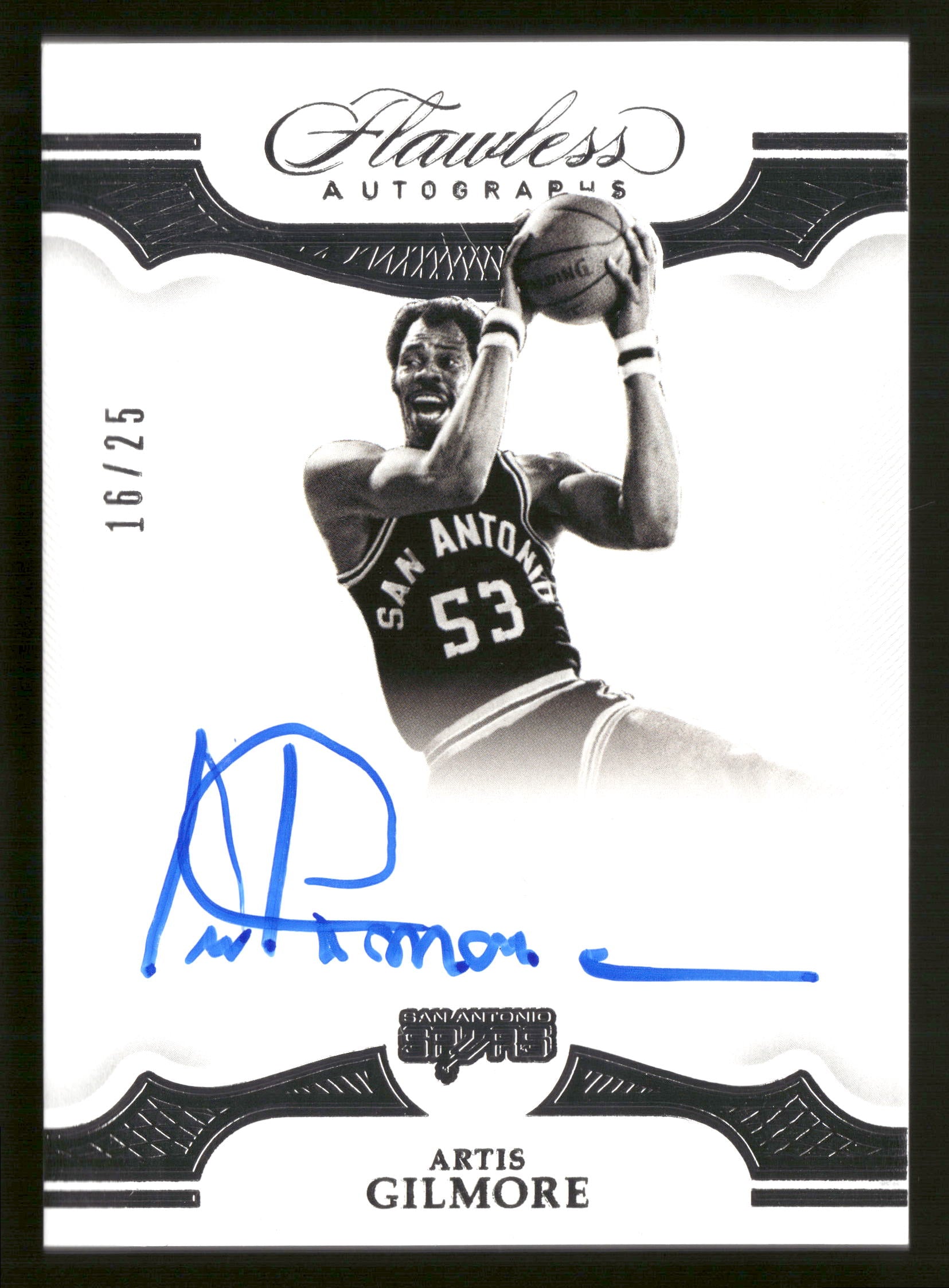 2018-19 Panini Flawless #FA-AGM Artis Gilmore Flawless Autographs #/25