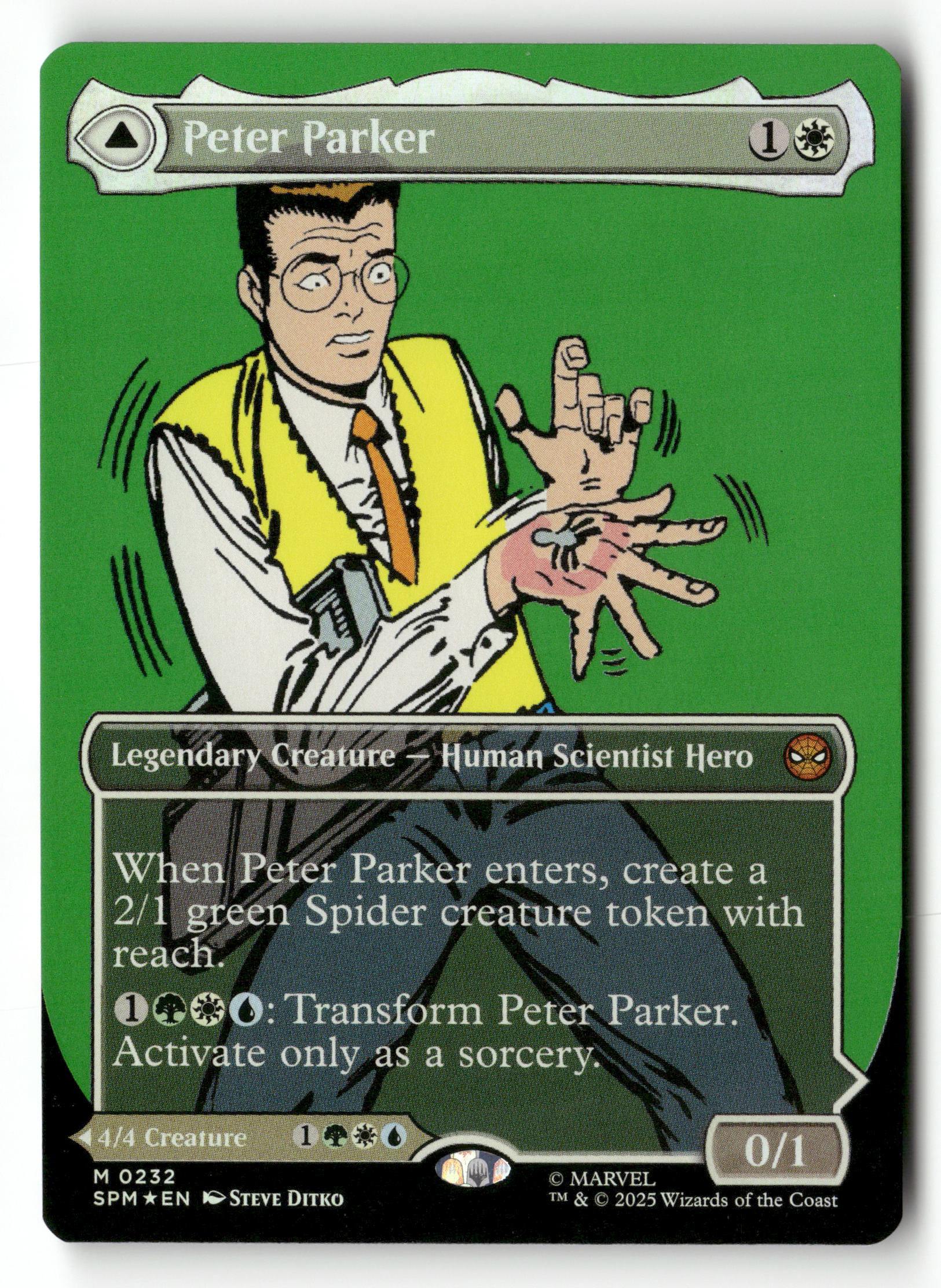MTG Marvel's Spider-Man 232 Peter Parker (0232) (Borderless) M NM