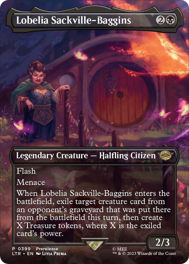 Lobelia Sackville-Baggins 399 (Universes Beyond: The Lord of the Rings: Tales of Middle-earth)  - Borderless Foil