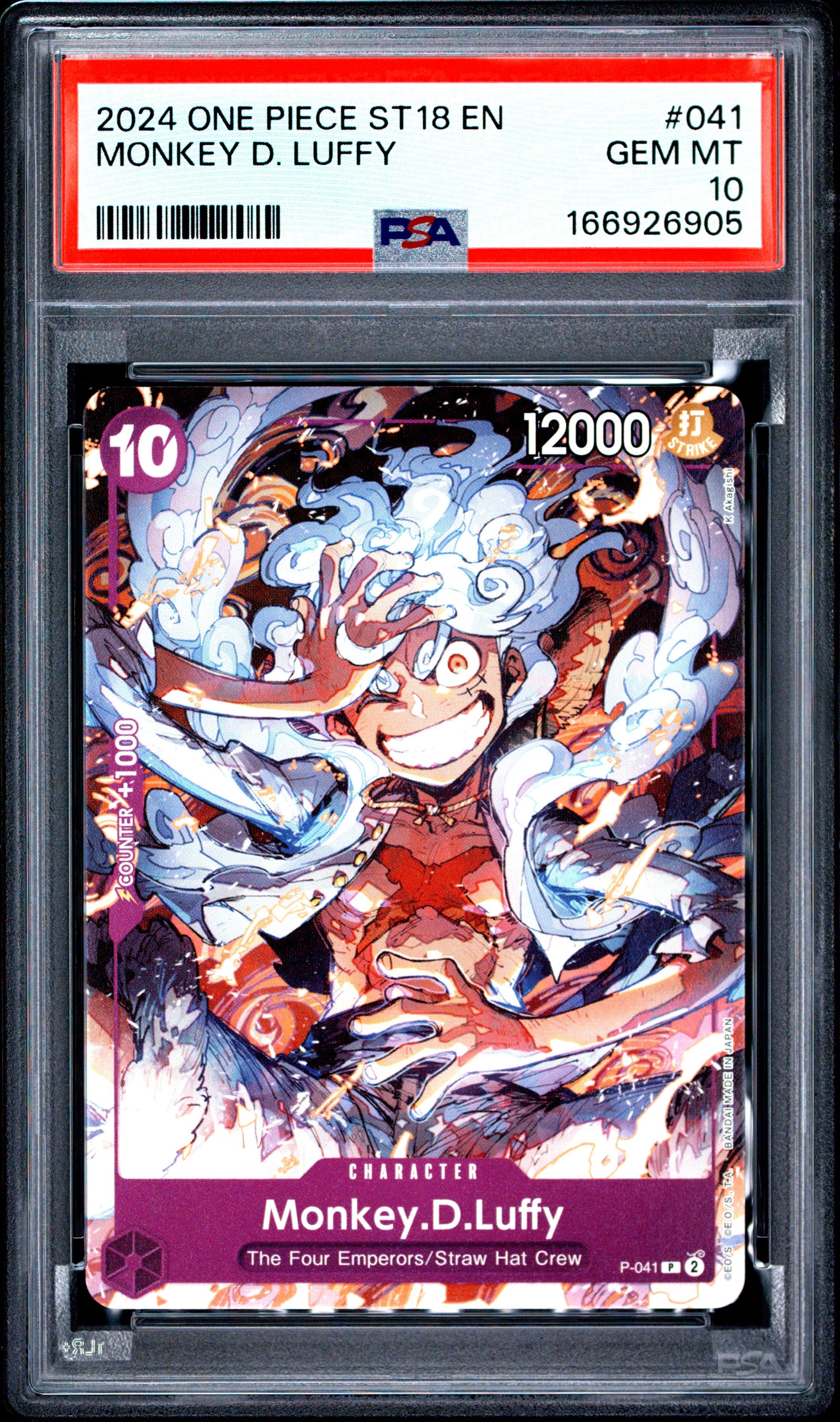 2024 One Piece Starter Deck P-041 #041 Monkey D. Luffy PSA 10