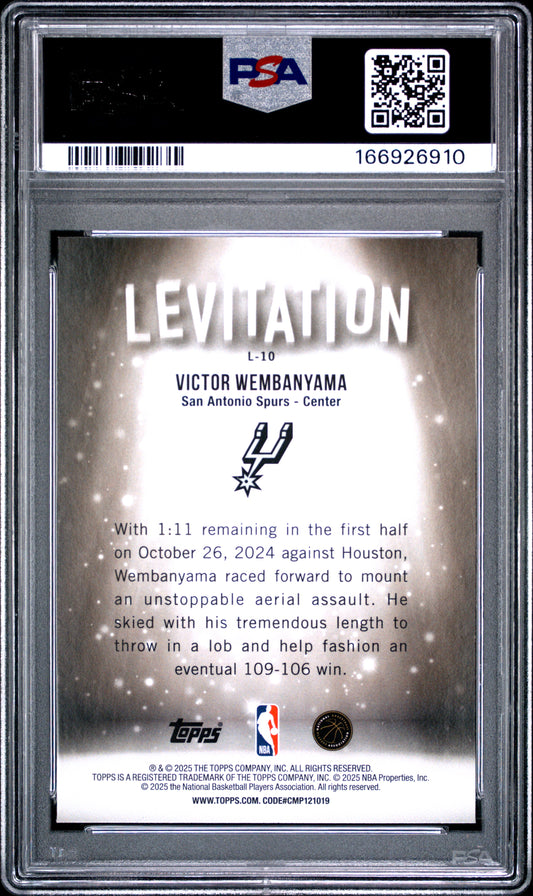2025 Topps Levitation #L-10 Victor Wembanyama PSA 9