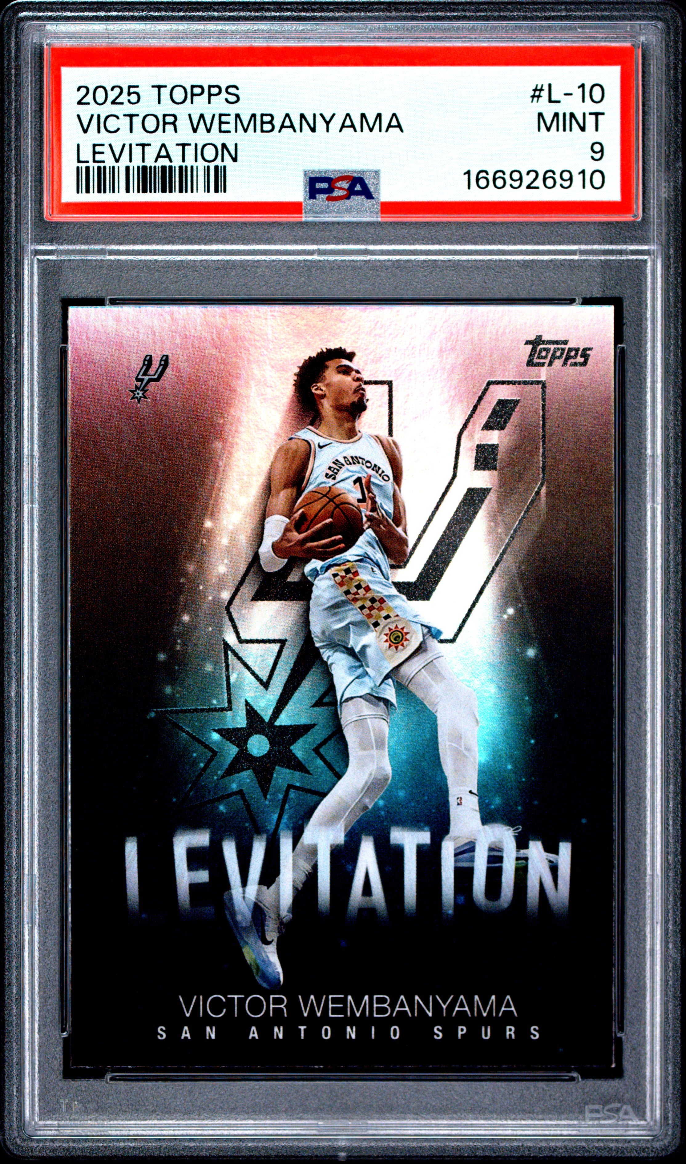 2025 Topps Levitation #L-10 Victor Wembanyama PSA 9