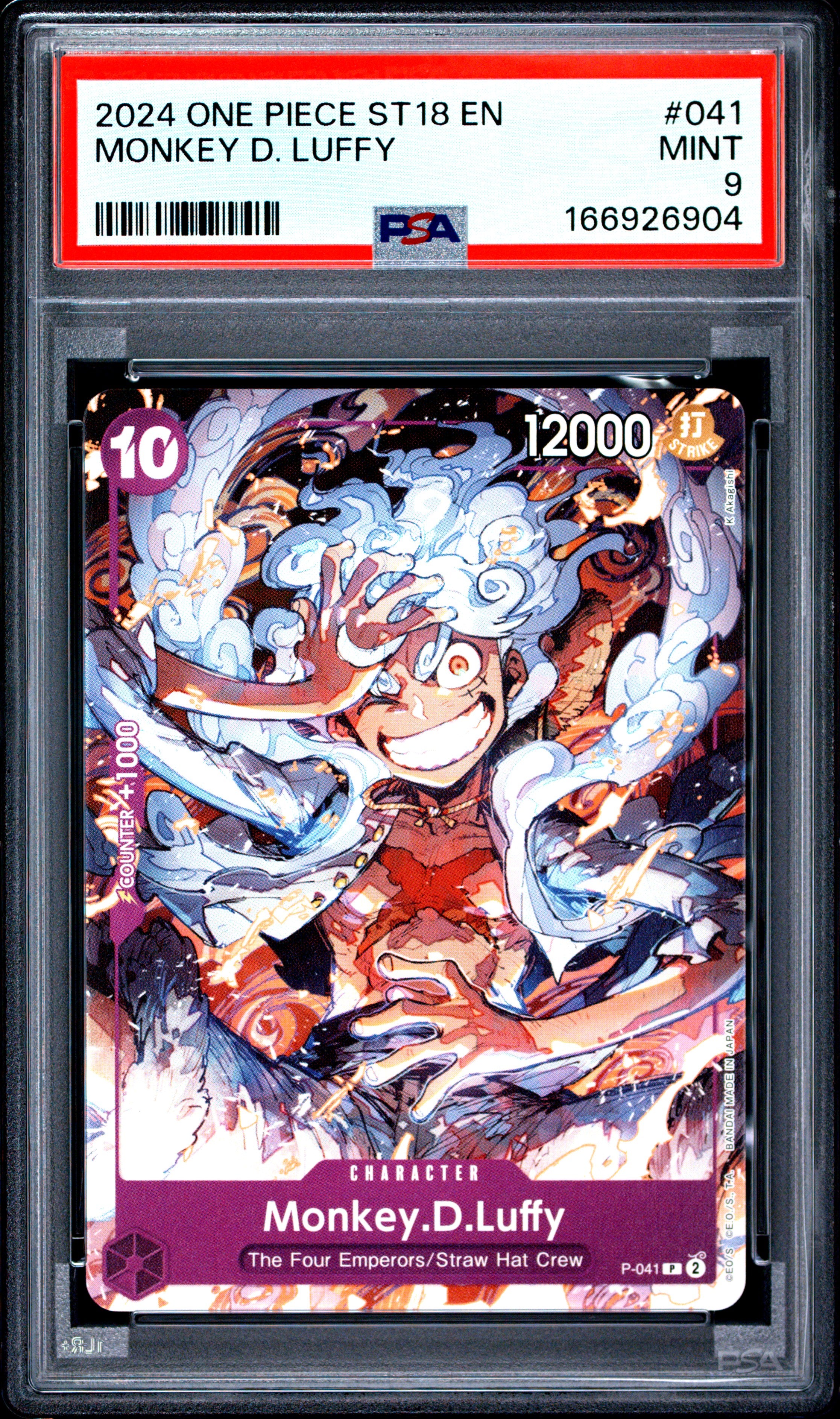 2024 One Piece Starter Deck St18 P-041 #041 Monkey D. Luffy PSA 9