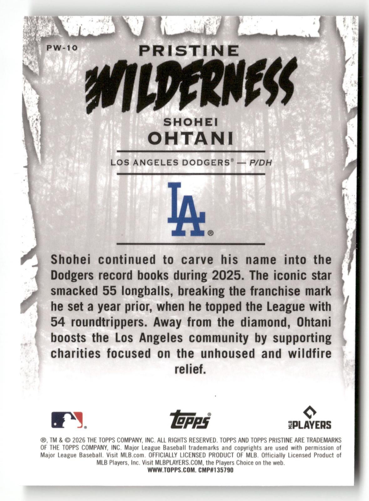 2026 Topps Pristine #PW-10 Shohei Ohtani Pristine Wilderness