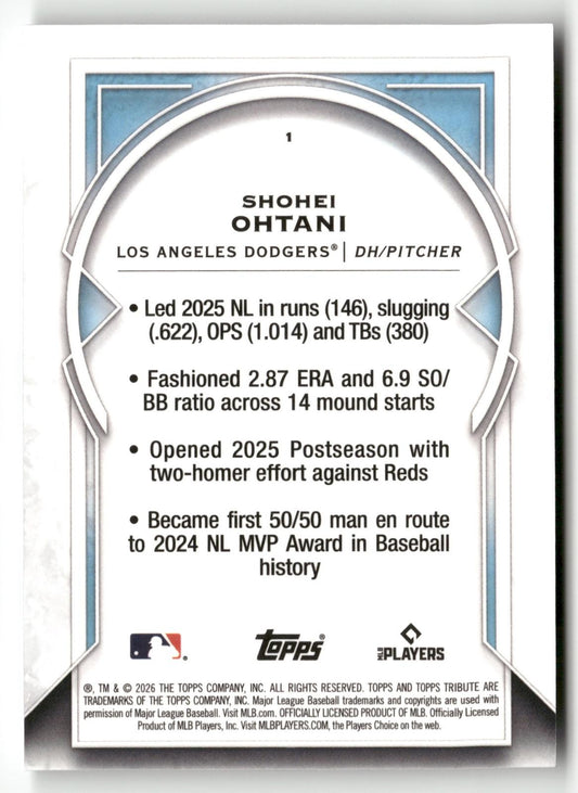 2026 Topps Tribute #1 Shohei Ohtani