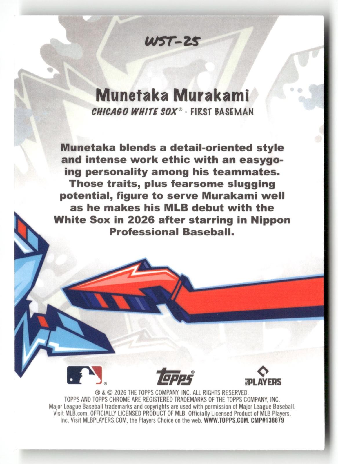 2026 Topps Chrome #WST-25 Munetaka Murakami Wild Style