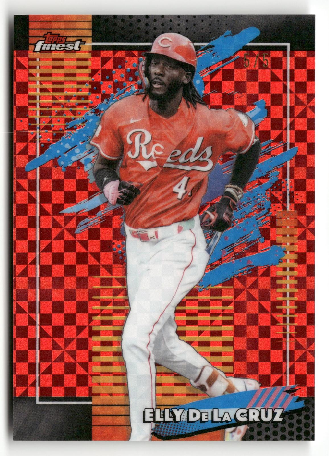2026 Topps Finest Baseball #162 Elly De La Cruz UC /5 Red X-Fractor